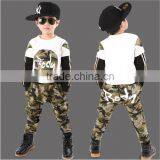 100% Cotton Handsome Military Uniform Baby Winter Clothes and Printing Baby Words Children Hoodies Sets thumbnail-1