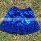Hot Sale Fashion Girl Glitter Short Many Colors Sequin Shorts for Grils Ruffle Shorts thumbnail-2