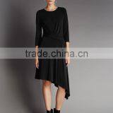 Twisted Front Velvet Effect Shift Dress thumbnail-1