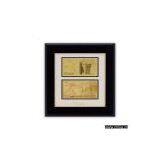 Euro Gold Banknote Two Side Wooden Frame thumbnail-1