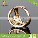 New Fashion Jewelry Beautiful Gold Crystal Rings For Women Love Engagement Ring Wedding Party Gift thumbnail-5