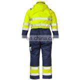 Hi Vis Waterproof Coverall With Cotton-padded Winter Work Clothing thumbnail-2