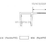 90 Degree PVC Shower Door Seal and Waterproof Strip for 6mm, 8mm, 10mm, 12mm, 15mm Glass Door thumbnail-2