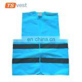 120gsm 100% polyester knitted fabric blue safety vest for men