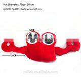 New Arrivals 2018 Funny Party Animal Hats Plush Red Crab Hat for Happy New Year MFJ-0093 thumbnail-2
