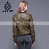 2017 Best New Design Lady Overcoat Women Lamb Leather Jacket thumbnail-4