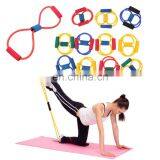 New Color Code 8-shape Tube Resistance Band Fitness Muscle Workout Exercise Yoga Elastic Cord thumbnail-3