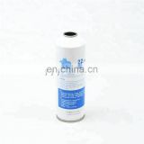small aerosol can or tank for filling refrigerant gas or butane gas