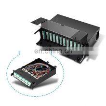 10G 40G High Density 19 Inch 1U MPO/MTP-LC 24F Optical Cassettes 48,72,96,144 Core MPO Fiber Optic Patch Panel thumbnail-2