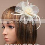 Custom Design Hairclip Flower Fascinator Headpiece With Feather thumbnail-5