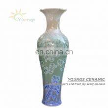 Chinese Crystalline Glazed Tall Ceramic Vases For Indoor Decor