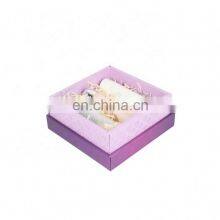 Elegant Purple 350g Cardboard Paper Box Customized Logo Foldable Box for Birthday Gift Box thumbnail-3