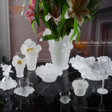 SAINT-VIEW Crystal Rose Series Decorations Vase Moroccan Style Floral Decor Dinnerware Set