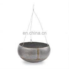 Оцинкованный круглый подвесной горшок для цветов