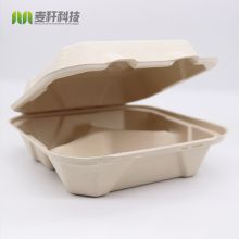 Disposable Biodegradable 8*8 3C Take away Sugarcane container