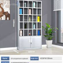 Multi-Compartment Stainless Steel Pigeonhole Cabinet-Student Thermos Flask Storage Unit thumbnail-1
