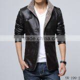 2016 Fashion Winter pu Leather Mens Jacket thumbnail-3
