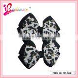 Hot Selling Leopard Pattern Printing Nice Hair Ribbon Bow Hairgrips for Thanksgiving Day (DW--0021) thumbnail-3