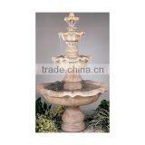 Three-Tier Garden Cast Stone Renaissance Waterfall Fountain thumbnail-1