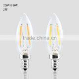 E14 E12 Led Light 110V / 220V 2W 4W 6W Led Filament Bulb Candle Light Lamp Lampada Led Retro Edison Glass Crystal Chandeliers thumbnail-2