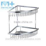 Brass Corner Basket Bathroom Shelves thumbnail-1