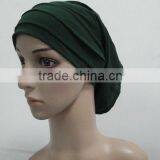 C003 Plain Tube Underscarf With Pleat,cotton Underscarf and Hats thumbnail-1