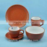 Newly Designed Stoneware Dot Pattern Dinnerset thumbnail-2