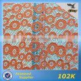 2014 Hot Sale Gold African Chemical Lace Fabric for Table Cloth