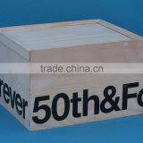 2016 Elegant Wrapping Sliding Lid Wooden Box With High Quality