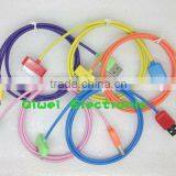 colorful usb data charger cable for iphone/ipad/ipod