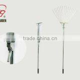 15 Tine Adjustable Garden Steel Galvanized Rake