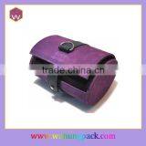 Custom Round Purple Leather Watch Box (WH-1784JL)