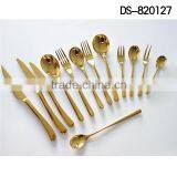 Best Sale Gold Plated 410 Material With Cloth Wheel Light Cutlery Set thumbnail-3