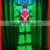 2015 New Design LED Stilt Walker Robot Costume, LED Stilt Walker Robot Suit, Tron Dance Robot Suit