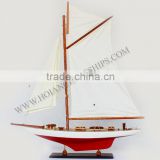 COLUMBIA YACHT MODEL, HOME DECORATIVE ITEMS WITH SMALL WOOD SCALES SHIP