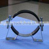 metal galvanized clamp hoop parts with rubber for heavy duty