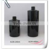 Frosted Black 250ml Plastic Shampoo Bottle