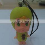 Newest Cartoon Gift,Small Plastic Toy With Mobile Phone Strap thumbnail-1