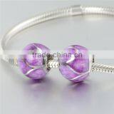 2016 European Romantic Purple Color Enamel S925 Charm Bracelet thumbnail-6
