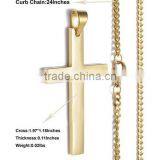 Cheap Factory Price Stainless Steel Blank Gold Cross Pendant thumbnail-2