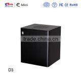 Realan D3 Aluminum 1.5mm Black Mini-ITX Case For Mini ITX Motherboard And Standard ATX Power Supply