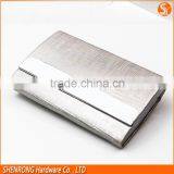 Double Swtichs Opening PU Leather Card Case Holder With Stainless Steel Strip and Magnetic Closure