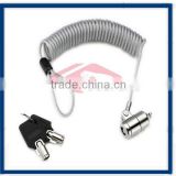 high tension retractable spring coil cable lock with keys for note book