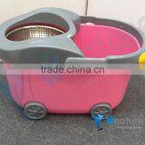 Easy Clean Magic Mop 360 Bucket 2 Heads Micro Fiber Spin Spinning Rotating Head thumbnail-2