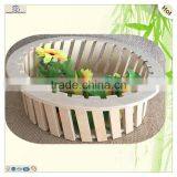 Unfinished Color Round Square Fence Wooden Storage Crate thumbnail-3