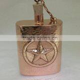 Pure Copper Whiskey Bottle | Hip Flask Pocket Bottle | Copper Hammered Wine Flask Bottle thumbnail-2