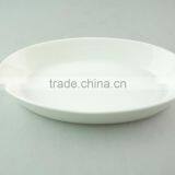 Wholesale Oval White Ceramic Bake Plate for Daily Use thumbnail-2