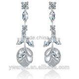 Wholesale Stock Small Order Fashion Women Long Style Rose Flower Zircon Earrings thumbnail-1