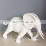 Funny White Elephant Ornament Resin Elephant Figurines Collectible thumbnail-4