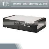 Newest Design Black Stone Marble Top Oak Wood Base TV Stand thumbnail-5